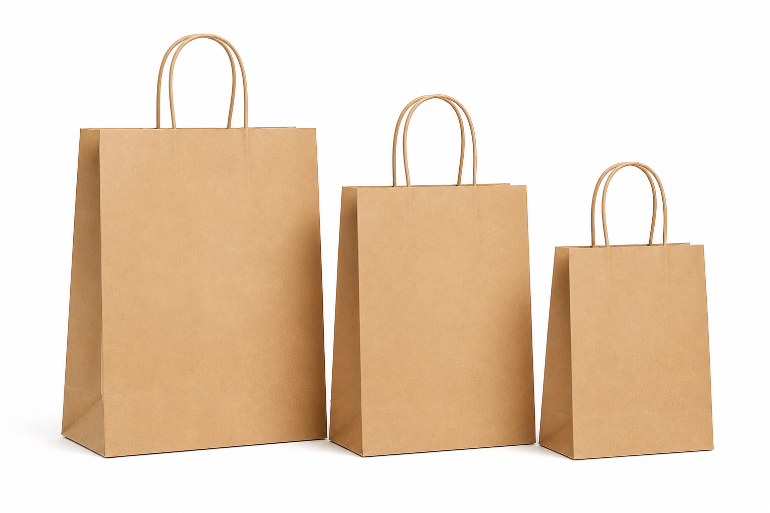 Bolsa kraft con asa (pack 100)